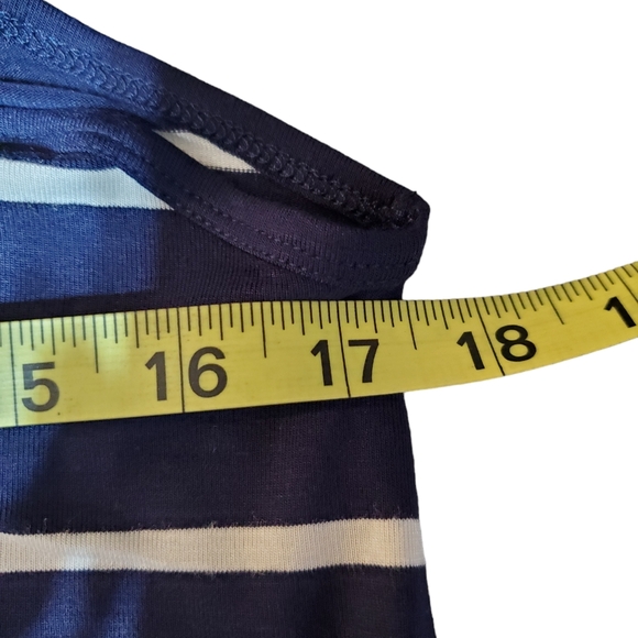 Live Love GameDay Football Tank Top Navy White Striped Small - Picture 8 of 9